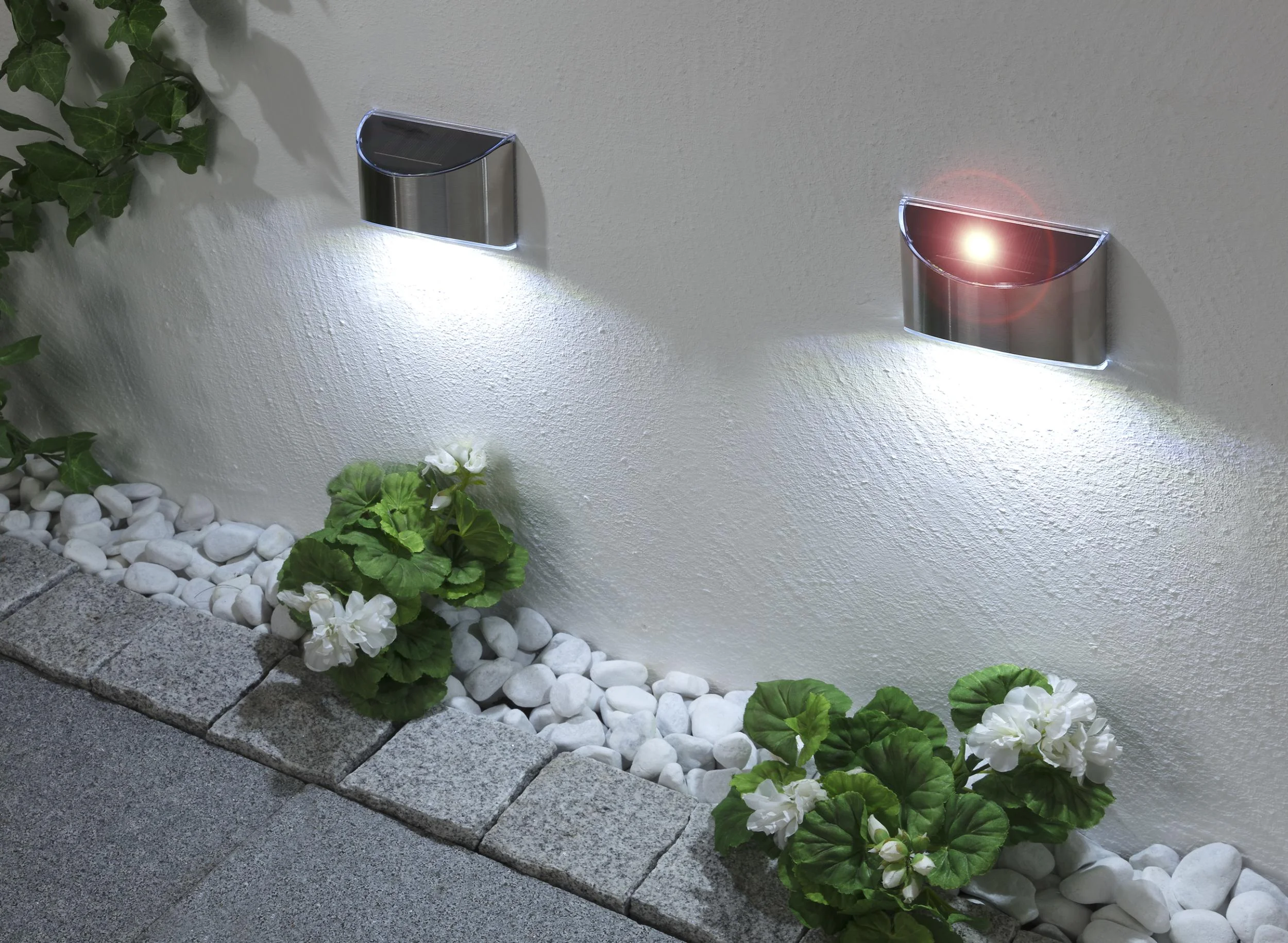 2er Set Solar Wandleuchte
