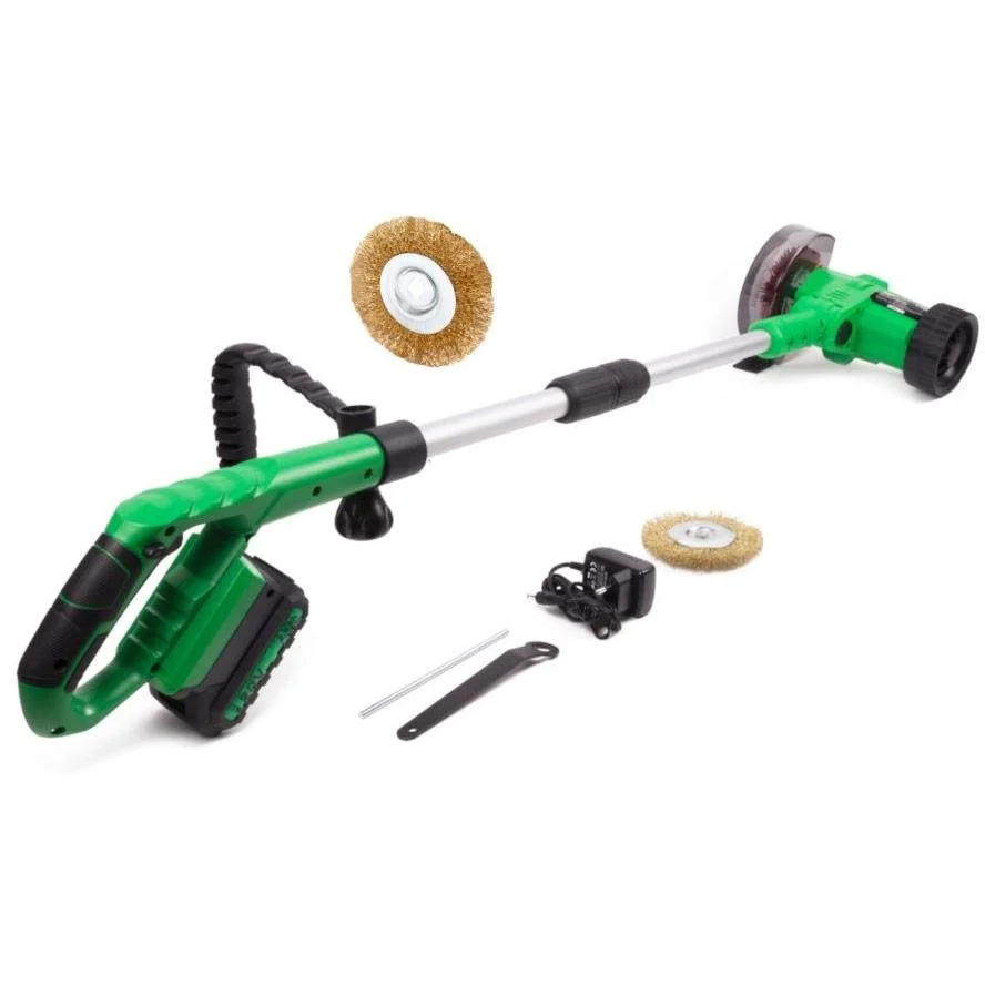 Akku-Unkrautbürste / Fugenbürste - 100 mm - 2000mAh - 20V - enthält 2 Bürsten und 1 zusätzliche Metallbürste