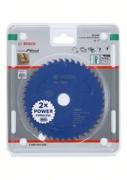 Kreissägeblatt für Akkusägen, Expert for Wood, 140 x 1,8/1,3 x 20 mm