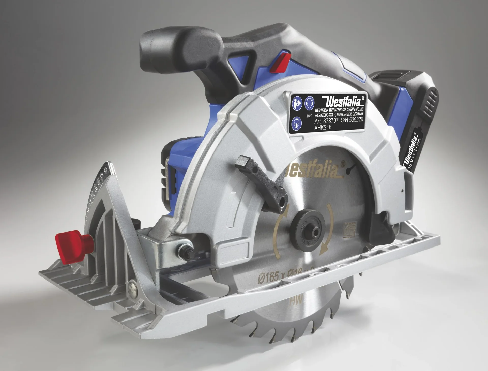 Akku Handkreissäge Li-Ion AHKS18 18 V, ohne Akku und Ladegerät