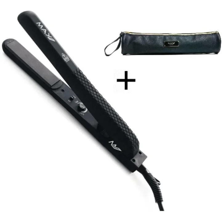 Max Pro Gloss Stylingzange Schwarz inkl. Schutztasche