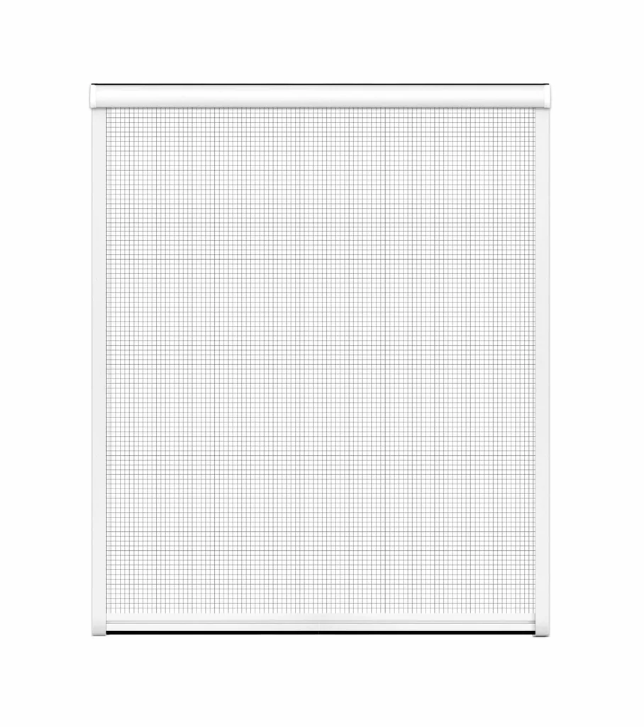 Insektenschutz-Rollo für Fenster, 100 x 160 cm in weiß