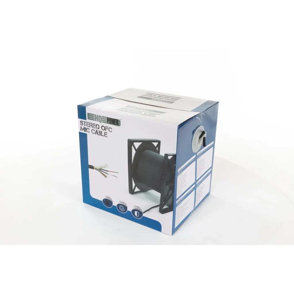 stereo ofc-mikrofonkabel - doppelte schirmung - schwarz - 100 m