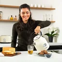 Retro-Wasserkocher - 1,7 Liter - Weiß