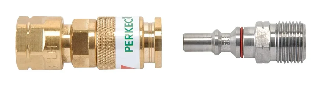 Schnellkupplung, zweiteilig, Kupplungskörper und Kupplungsstift