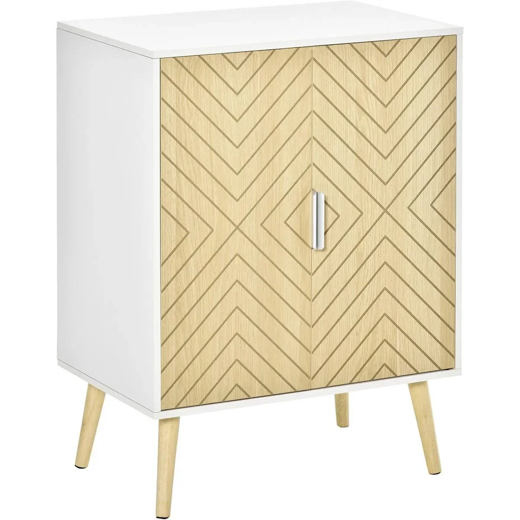 Sideboard Kommode Beistellschrank mit 2 Einlegeboden Lagerschrank Aufbewahrungsschrank Küchenschrank Nachtschrank verste