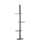 Kratzbaum Katzenbaum Kletterbaum für Katzen Höhenverstellbar Spielbaum Grau 43x27x228-260 cm