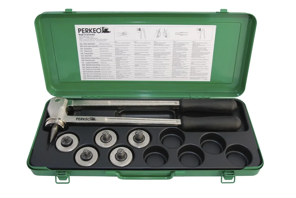 Rohrexpander-Set inklusive 5 Expanderköpfen