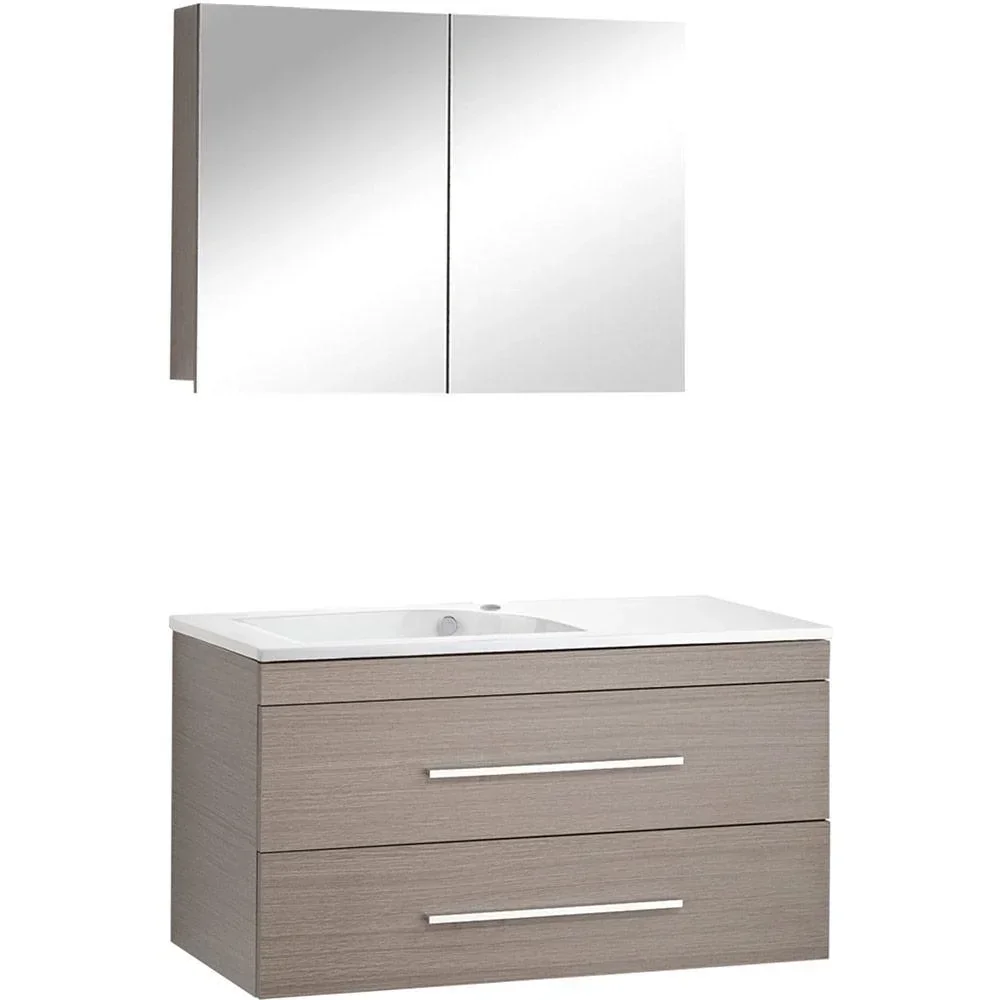 Badezimmermöbel Style 100cm - Gris Eiche
