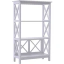 Standregal Bücherregal Dekoregal 3 Fächer offen MDF Weiß 70 x 30 x 113 cm