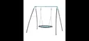 Premium Metall Nestschaukel mit Nebelsprühfunktion, Outdoor-Nestschaukel, Kinder, Schaukelseile höhenverstellbar