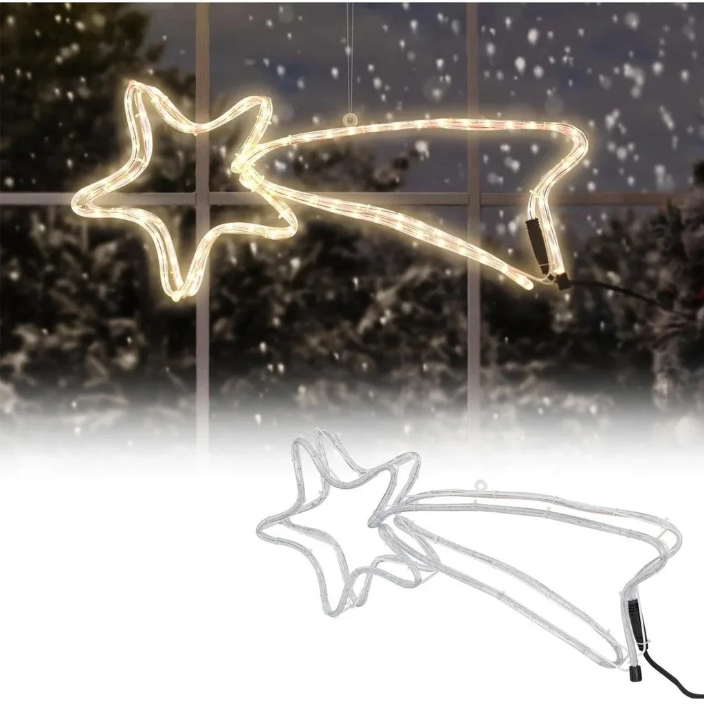 Sternbeleuchtung - 144 Lichter - 4m - Metallrahmen