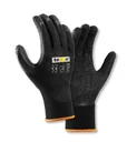Polyester-Strickhandschuh LATEX schwarz/ schwarz Gr. 10