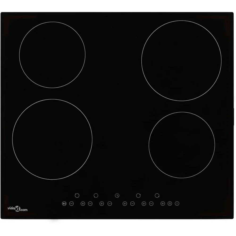 Glaskeramikkochfeld mit 4 Kochzonen, Touch Control 6000 W