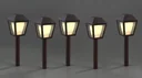 Solar Laternen im Antik-Kupfer Design, 5er Set