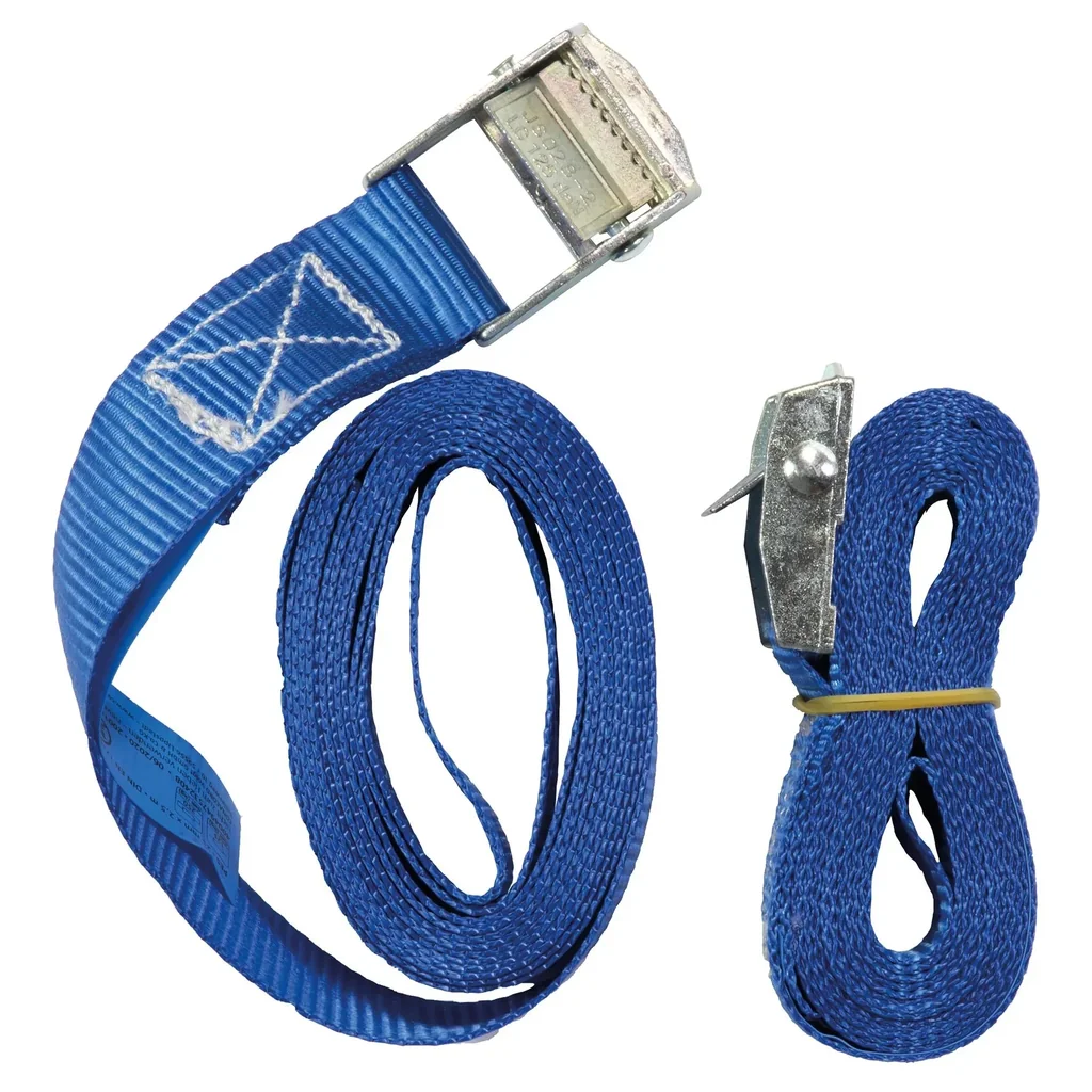 Zurrgurt Spanngurt MM 1016, 2-er Set, stabiles Klemmschloss aus Metall, 2,5 m lang, abriebfester Spezialkunststoff