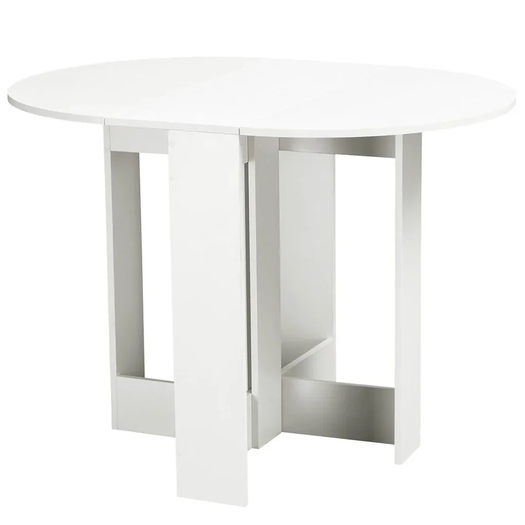 Esstisch Klapptisch Esszimmertisch Tisch Ablagefläche Spanplatte Holz Weiß 104 x 76 x 73,7 cm