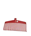 Profi-Nylon-Laubbesen, hochwertiger Kunststoff, rot, 21 Zinken, Dülle, Breite 380 mm, ohne Stiel