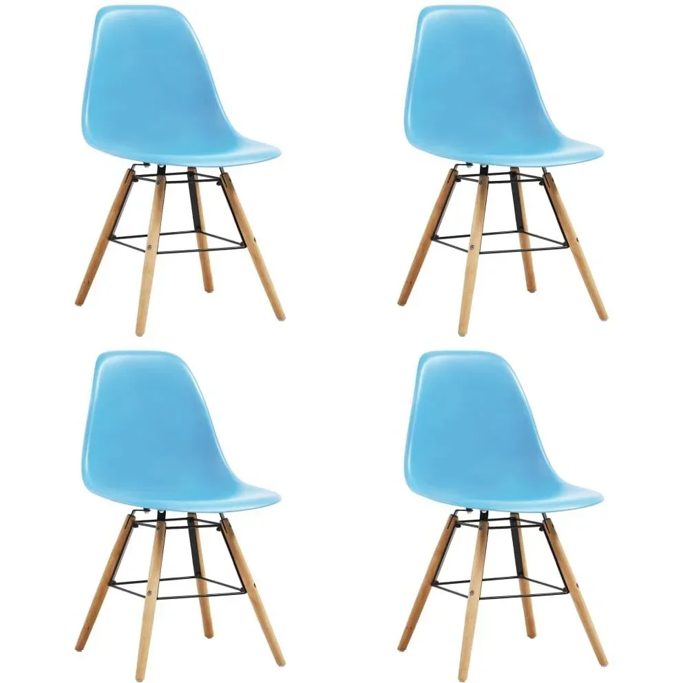 Esszimmerstühle 4-Sitzer Kunststoff blau