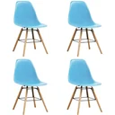 Esszimmerstühle 4-Sitzer Kunststoff blau