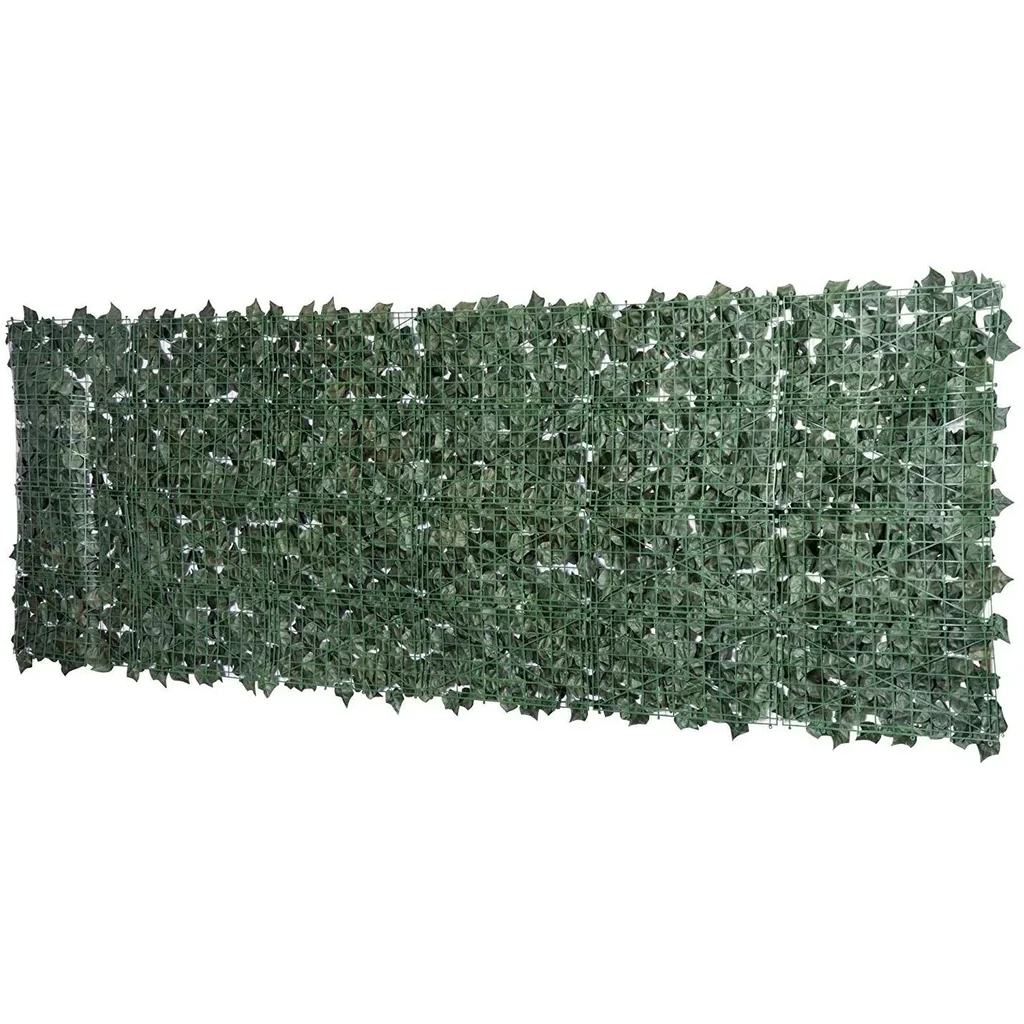 Sichtschutz Künstliche Hecke Wanddekoration 1x3m Dunkelgrün