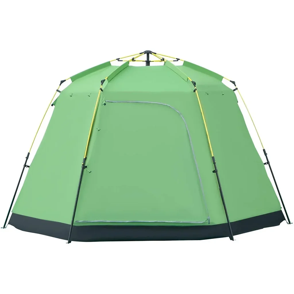 Campingzelt 6 Personen - Grün/Schwarz - 320 x 320 x 180 cm
