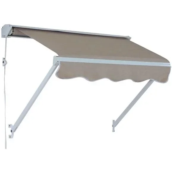 Markise Beige Markise Seilzug 122cm x 70cm