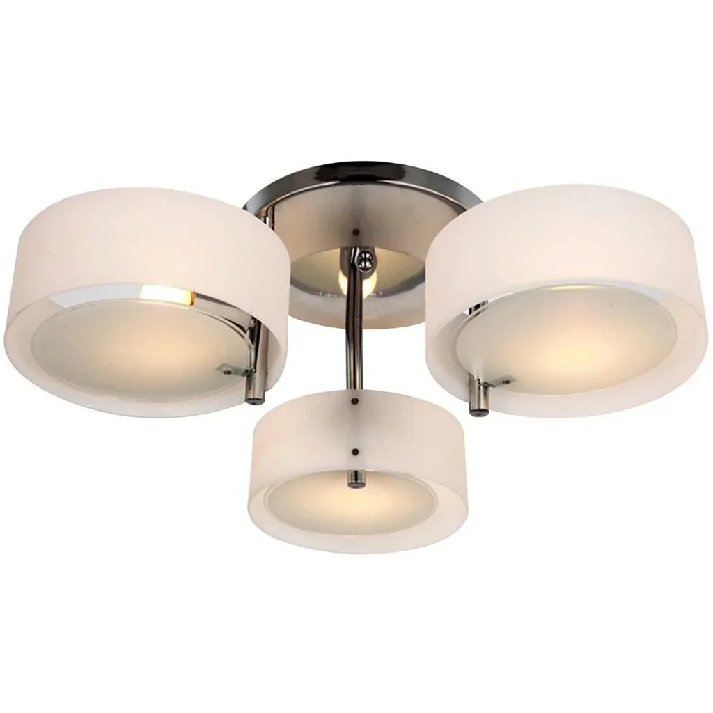 Deckenlampe Acryl Kronleuchter 40W Leuchte 3-flammig Chrom