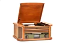 Retro HiFi System mit Platten-/CD-/Kassettenspieler, DAB+/UKW-Radio, Bluetooth und Encoding