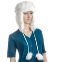 Kunstpelzmütze - Kunstpelzmütze - mit Bommeln - Weiß