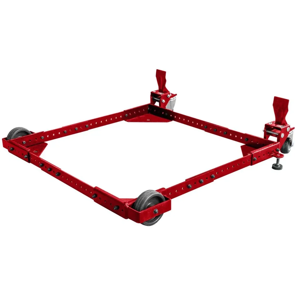 Transportrolle für Maschinen - Verstellbar - 410kg - 2 Rollen mit Bremse