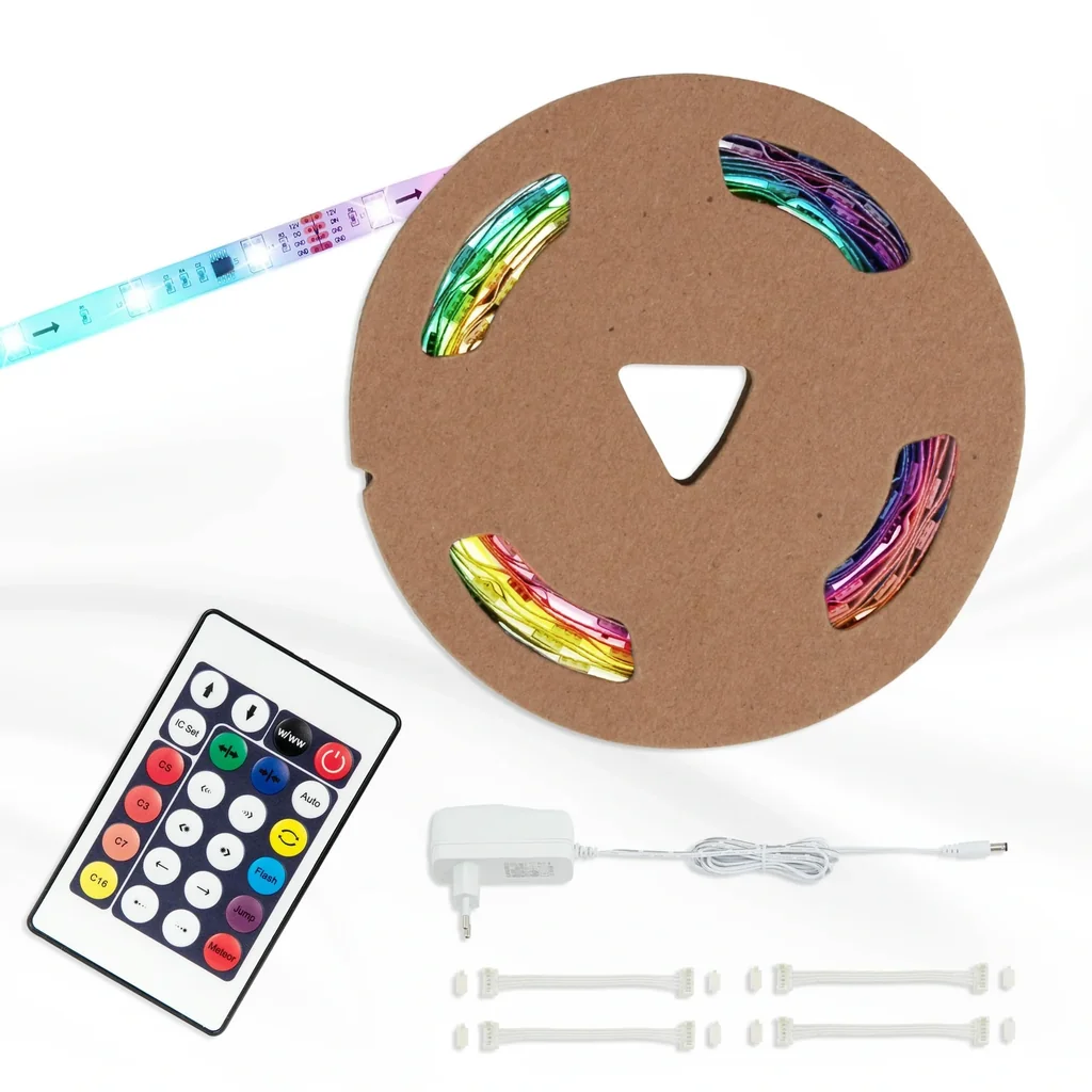 RGB-LED Flexband digital, 5m, 150  RGB-LEDs, 24 Watt, Fernbedienung""