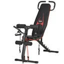 Hantelbank verstellbare Trainingsbank mit elastischer Seils Sit Up-Bank für Heimtraining 6 Stufen Rückenlehne-Gefälle Ge