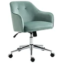 Bürostuhl mit Wippenfunktion Home-Office-Stuhl höhenverstellbarer Schreibtischstuhl ergonomisch 360°-Drehräder Samt-Tou