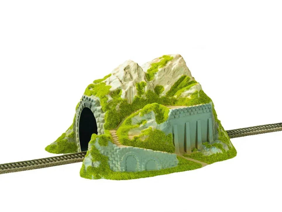 Tunnel, 1-gleisig, gerade, 34 x 25 cm, 19 cm hoch, Durchfahrtshöhe 9,3 cm