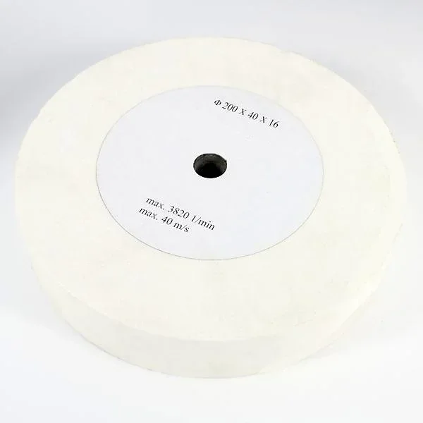 Schleifscheibe Ø200x40mm K100 weiß
