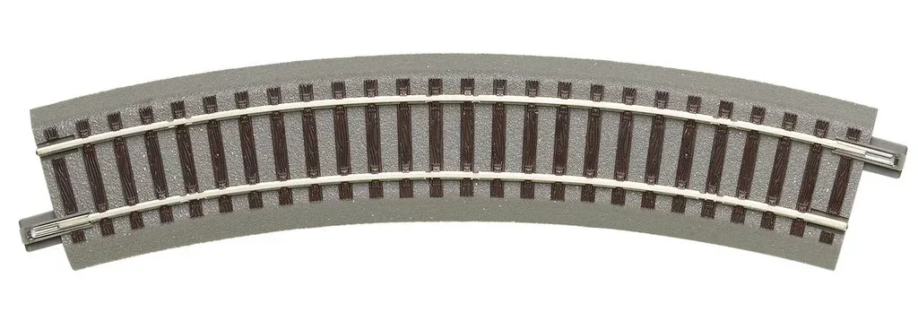 6 Stück Gebogenes Gleis R2, Radius 358 mm, Bogenwinkel 30°