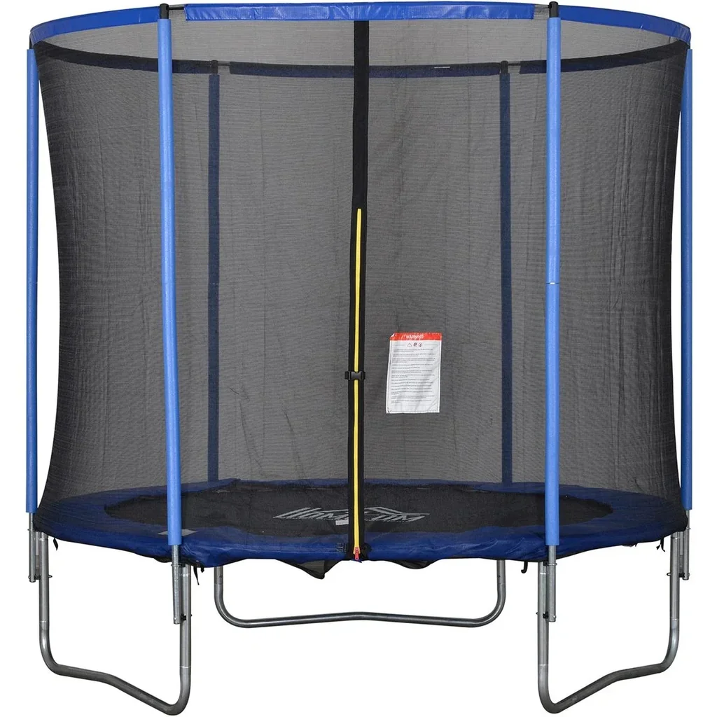 Trampolin mit Sicherheitsnetz blau, schwarz
