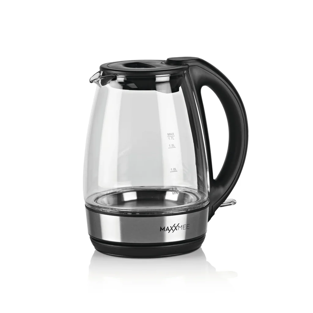 Glas-Wasserkocher LED blau 2200 Watt, 1,7 L