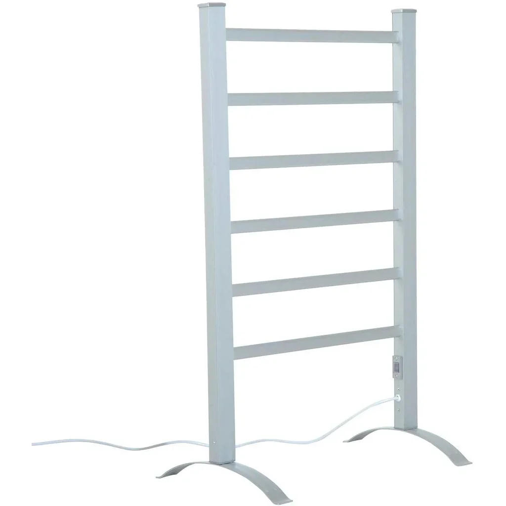 Beheizte Handtuchhalter Handtuchheizkörper 6 Heizstäbe Silber