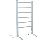 Beheizte Handtuchhalter Handtuchheizkörper 6 Heizstäbe Silber