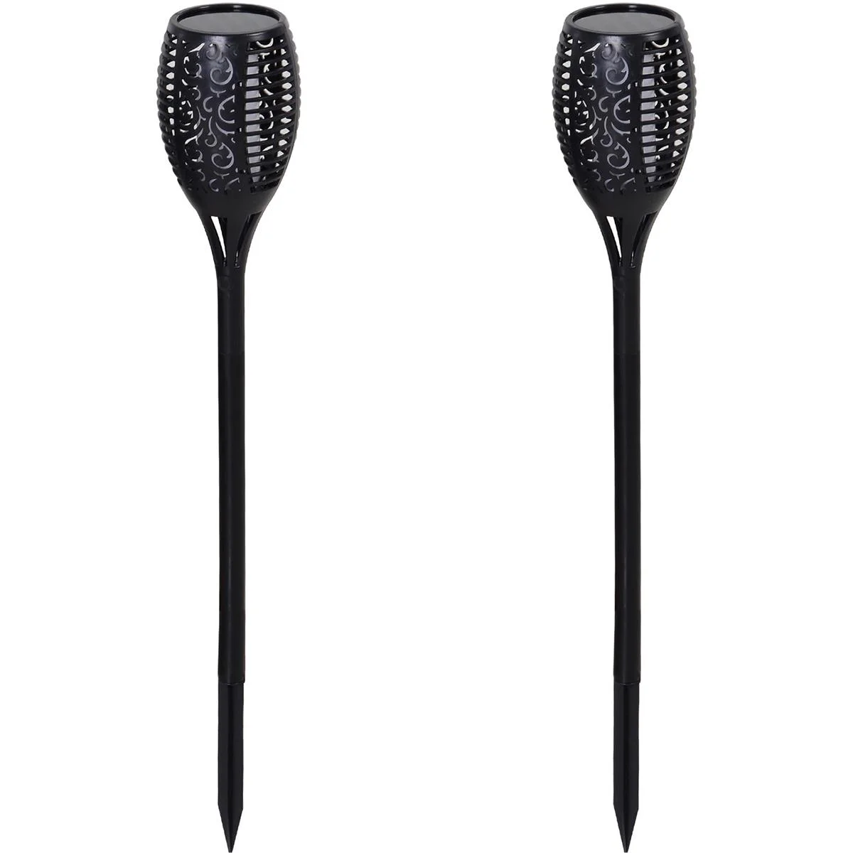 Solarleuchte im 2er-Set schwarz