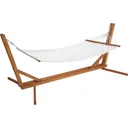 Hängematte mit Gestell - Kiefernholz - Weiß/Teak - 388 x 152 x 89 cm