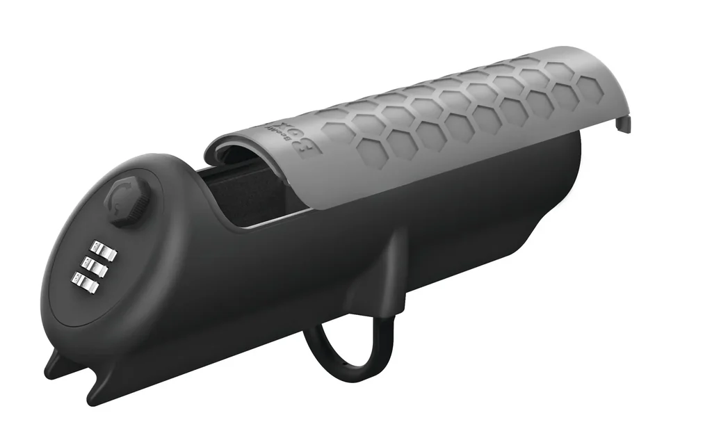 Fahrradtasche mit Zahlenschloss "Basic", Grau, 26 cm