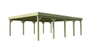Doppelcarport 609 Gr. 2, 600 x 812 x 240 cm, kesseldruckimprägniert mit Trapezblech-Dach