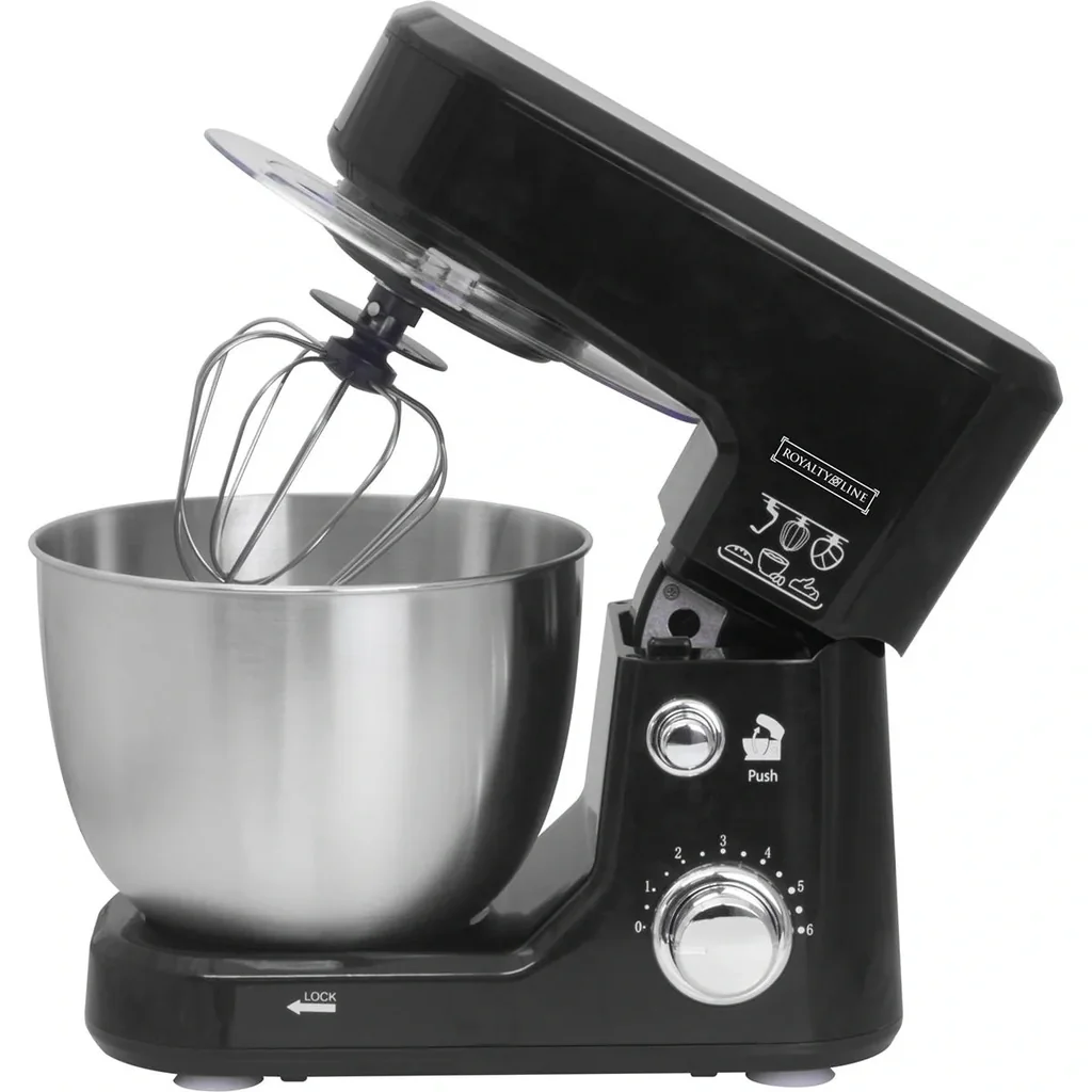 Küchenmaschine - 6 Geschwindigkeiten - Edelstahl - 4 Liter - 1000W - Schwarz