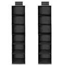 2x Garderobenbügel mit 6 Fächern in schwarz/weiß