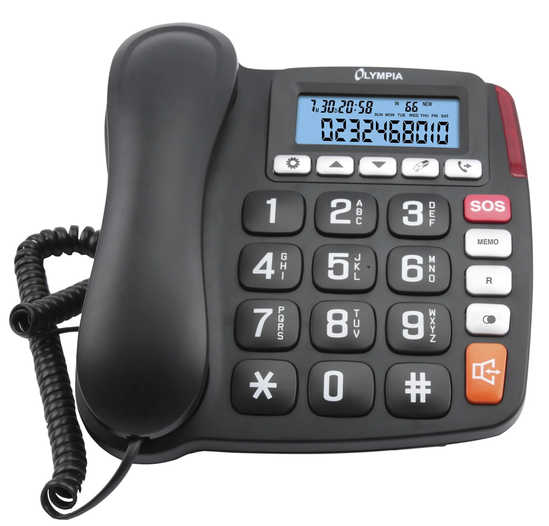 Großtastentelefon mit extra großen Tasten und LCD Display