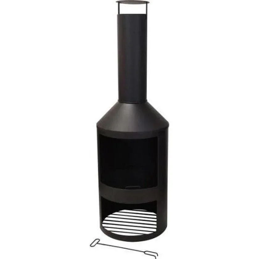 Pro Garden Garden Fireside Atmosphäre Kamin Stahl - 134cm- Schwarz