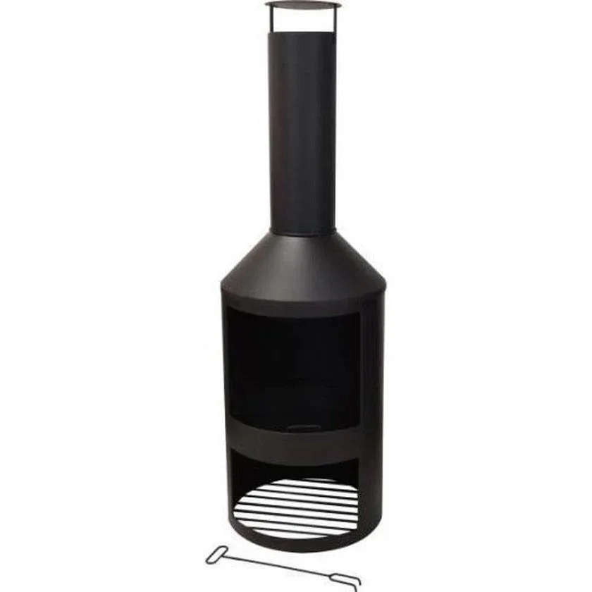 Pro Garden Garden Fireside Atmosphäre Kamin Stahl - 134cm- Schwarz